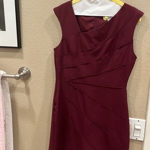 Closet clearance!  Maroon flattering dress. Perfect for the office- date night.
